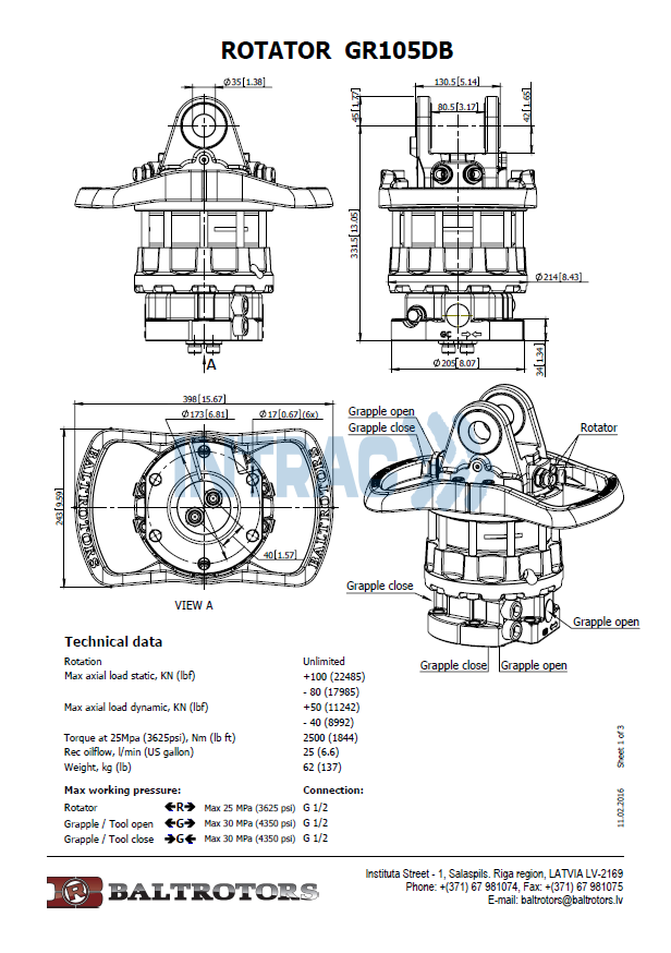 2 AUSU ROTATORS GR105DB
