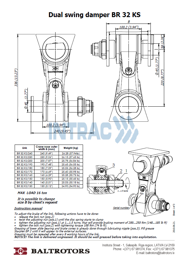 PIEKARE, 2 BREMŽU BR32KS