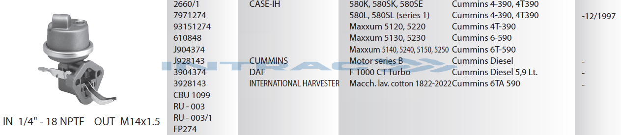 DEGV. PUMPIS, CUMMINS