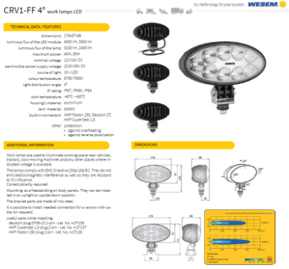 Show details for TĀLĀ LED DARBA GAISMA TĀLĀ LED DARBA GAISMA
