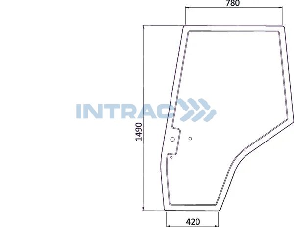 Stikls durvju labais