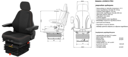 Show details for SĒDEKLIS AR PNEIMO PIEK. Picture of SĒDEKLIS AR PNEIMO PIEK.