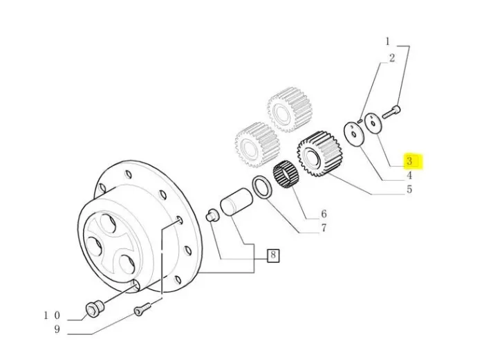 CNH PLANETARY GEAR WASHER 1-33-742-713