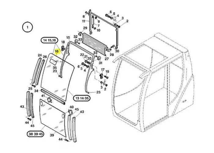 CNH FR. WINDOW 8915455