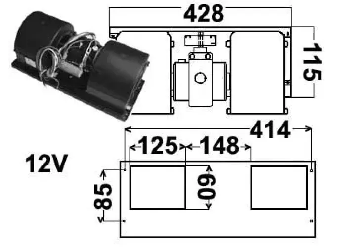 BLOWER 12V, DRG-1000