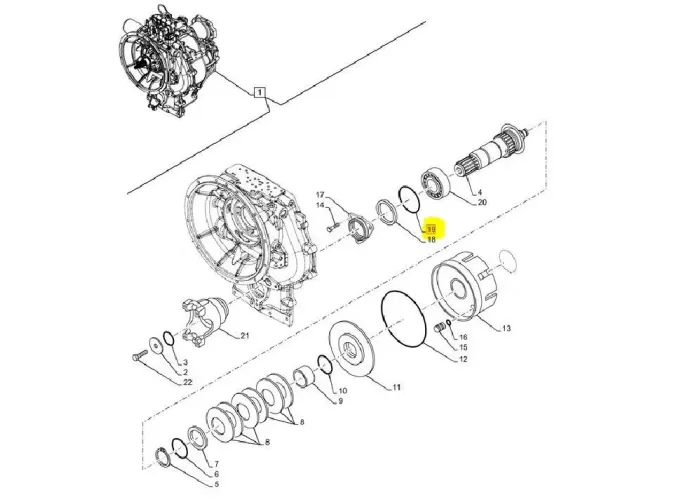 CNH O-RING OUTPUT SHAFT 84467237