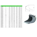 POMEMET BUCKET 800MM WITH KNIFE DGB235.800 POMEMET BUCKET 800MM WITH KNIFE DGB235.800