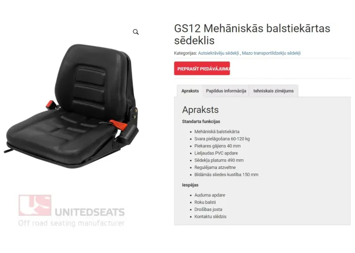 SĒDEKLIS AR AMORTIZĀCIJU